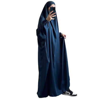 One Piece Solid Color Long Sleeve Prayer Robe For Women