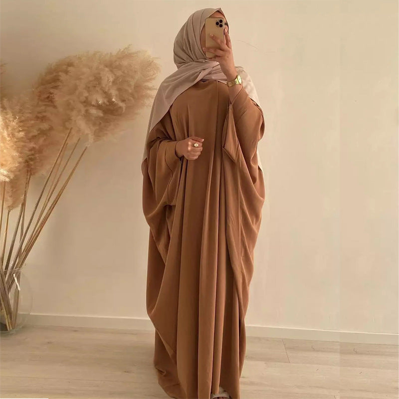 Bat Sleeve  Loose Robe Dress For Women