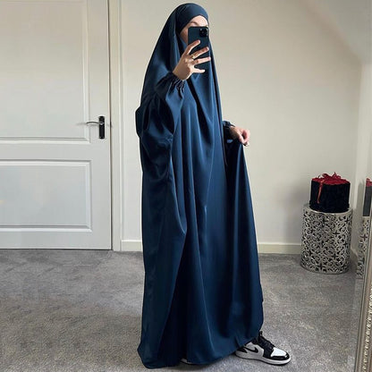 One Piece Solid Color Long Sleeve Prayer Robe For Women