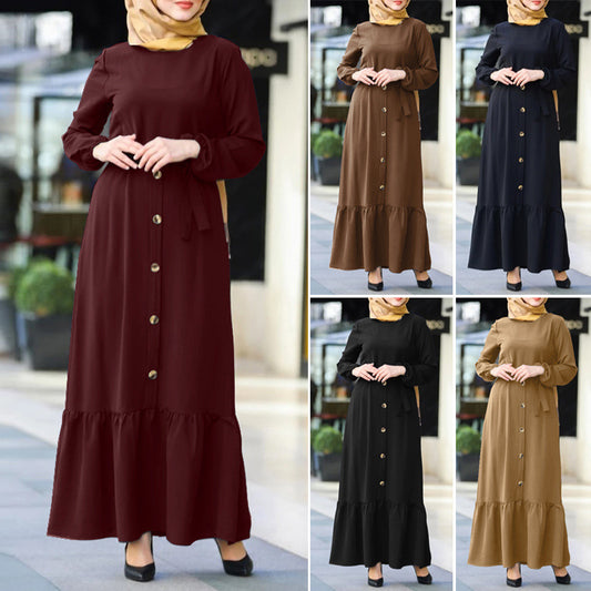 Pullover Round Neck Large Swing Dress For Women