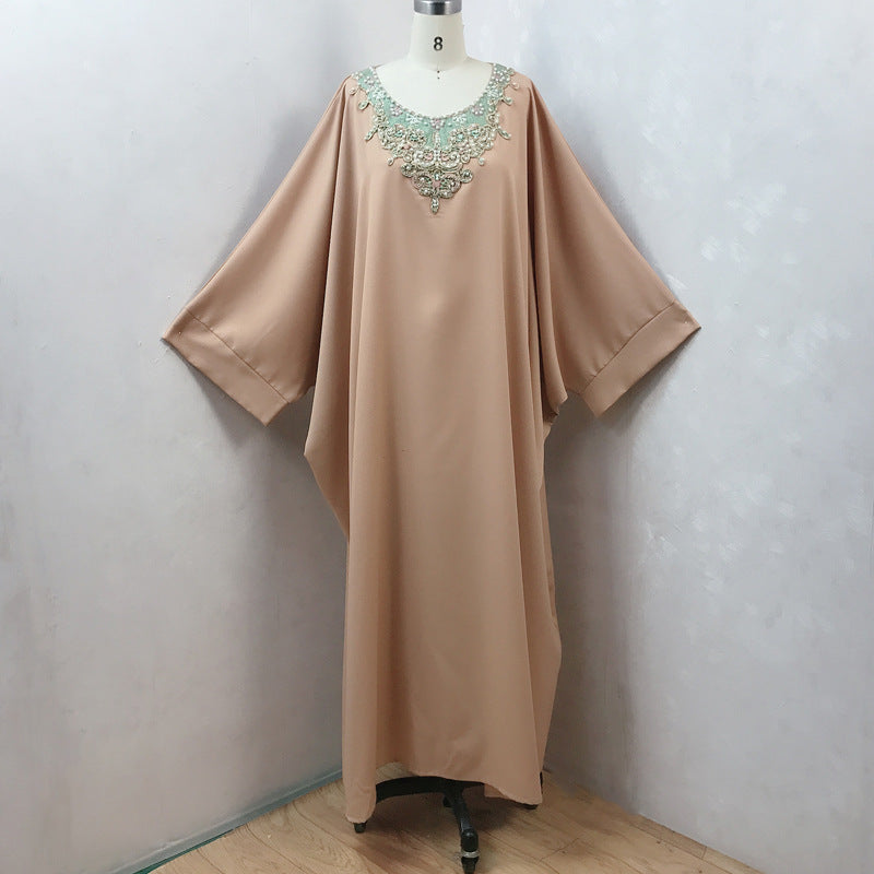 Bat Sleeve  Loose Robe Dress For Women