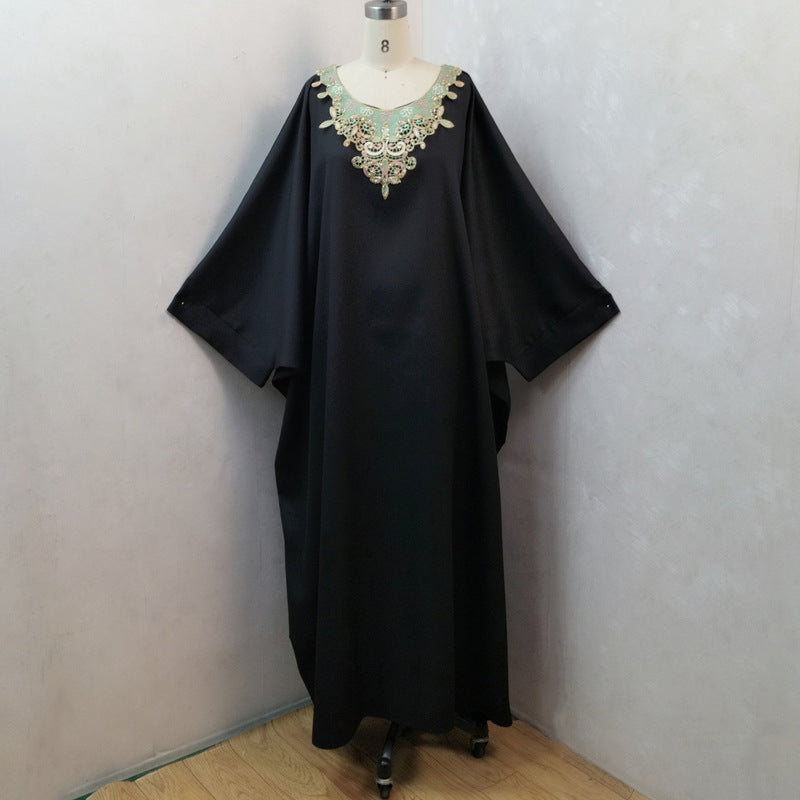 Bat Sleeve  Loose Robe Dress For Women