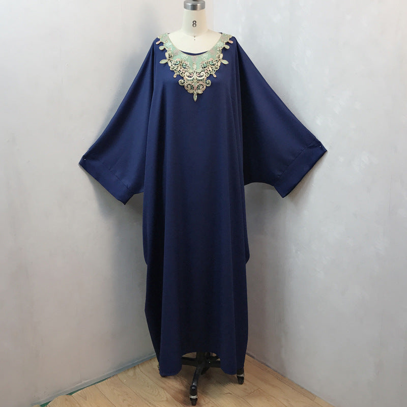 Bat Sleeve  Loose Robe Dress For Women