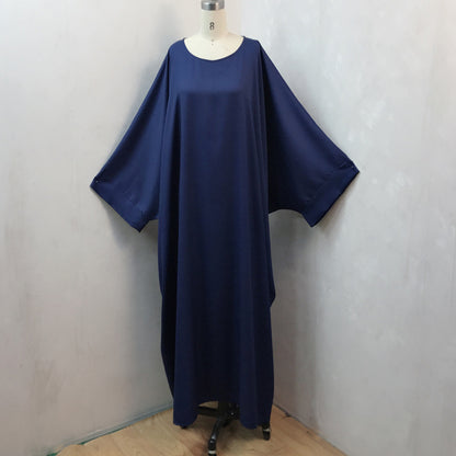 Bat Sleeve  Loose Robe Dress For Women