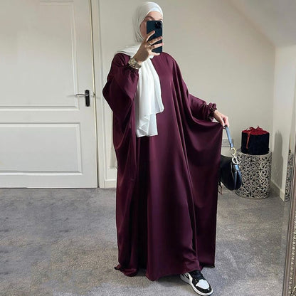 One Piece Solid Color Long Sleeve Prayer Robe For Women