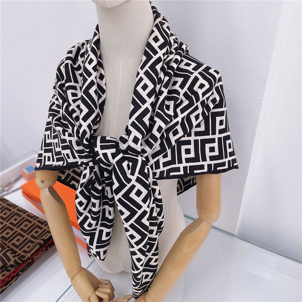 Cape Wool Scarf Large Square Scarf For Women