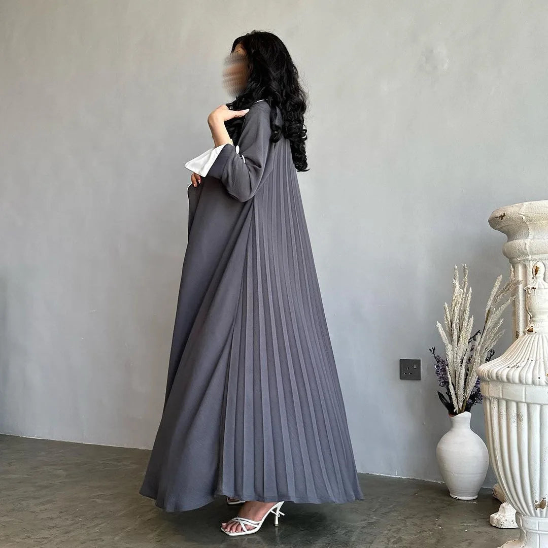 Eid Ramadan Abaya Women Black Button Split Sleeve Islam Prayer Dress Woman Kaftan Kebaya Turkey Dubai 2024 Luxury Robe Clothes