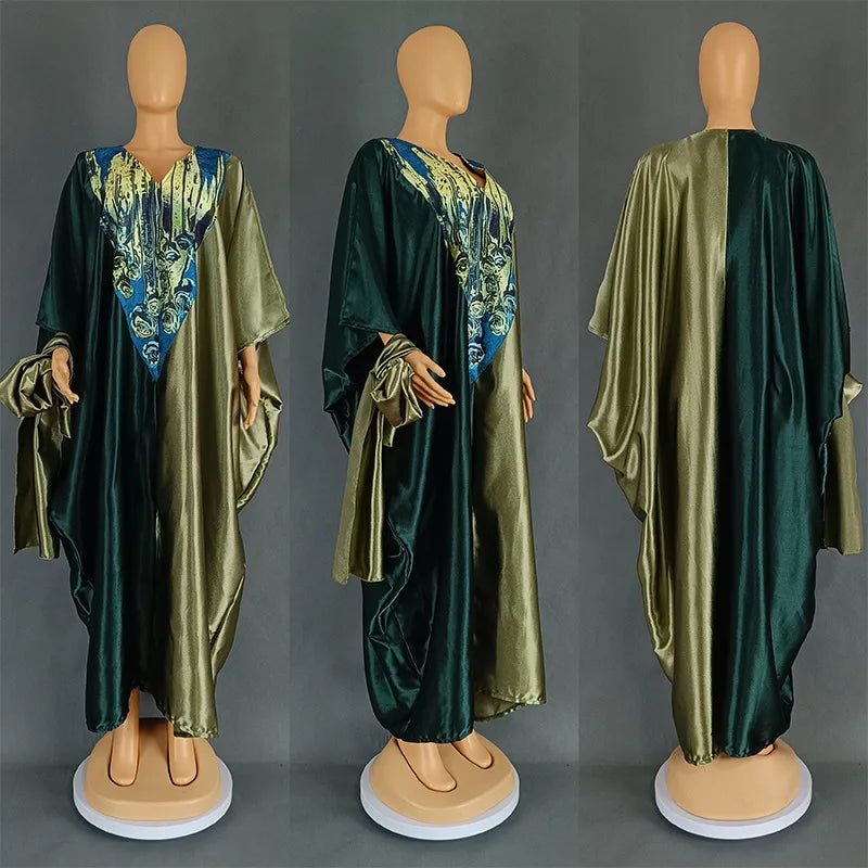 Abayas For Women Dubai African Muslim Fashion Dress Caftan Marocain Evening Party Dresses Satin Boubou Robe Djellaba Femme 2024